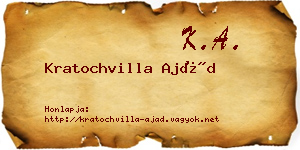 Kratochvilla Ajád névjegykártya